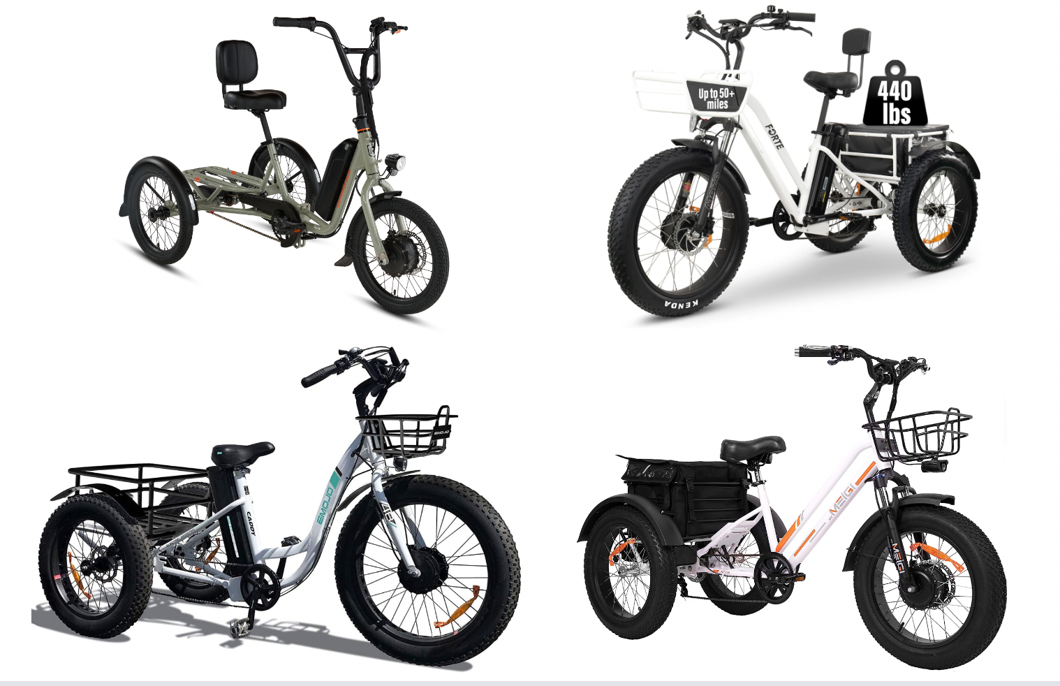 Top 7+ Electric Three Wheeler Bicycle to Buy in 2024