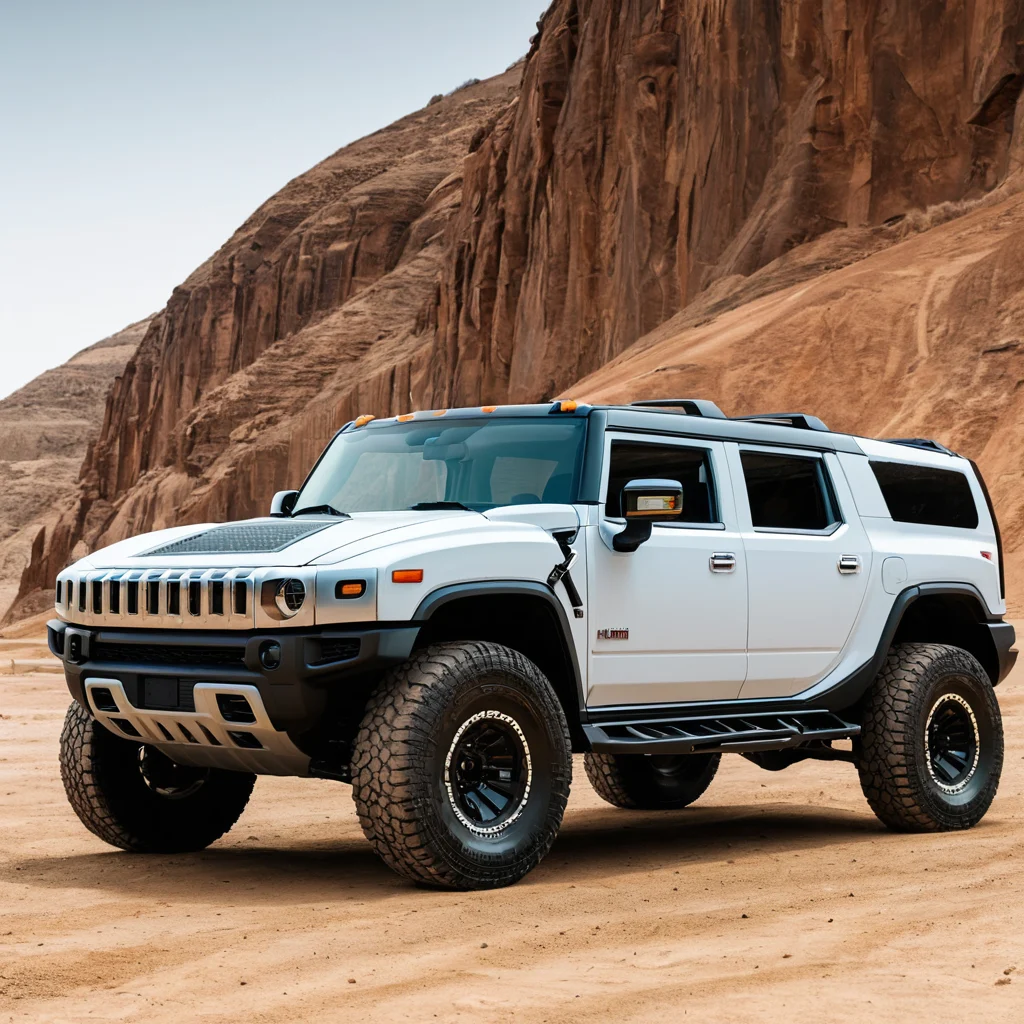 Hummer EV Truck Exterior side view while off-roading 