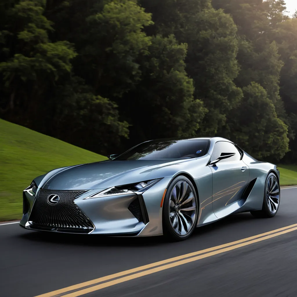 The 2024 Lexus LF-C concept, an electric sports car, features a modern design and cutting-edge automotive technology